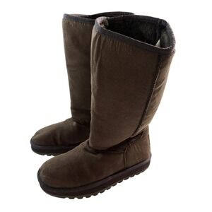 Skechers Australia Brown Suede Faux Fur Lined‎ Tall Boots Women US 7